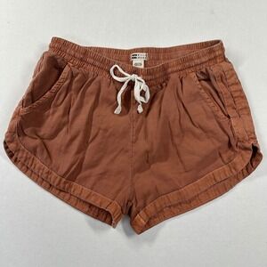 Billabong Shorts Women Sz Small Rust Orange Coastal Boho Earthy Dolphin Hem